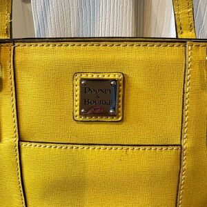 Dooney & Bourke Yellow Textured Leather Tote